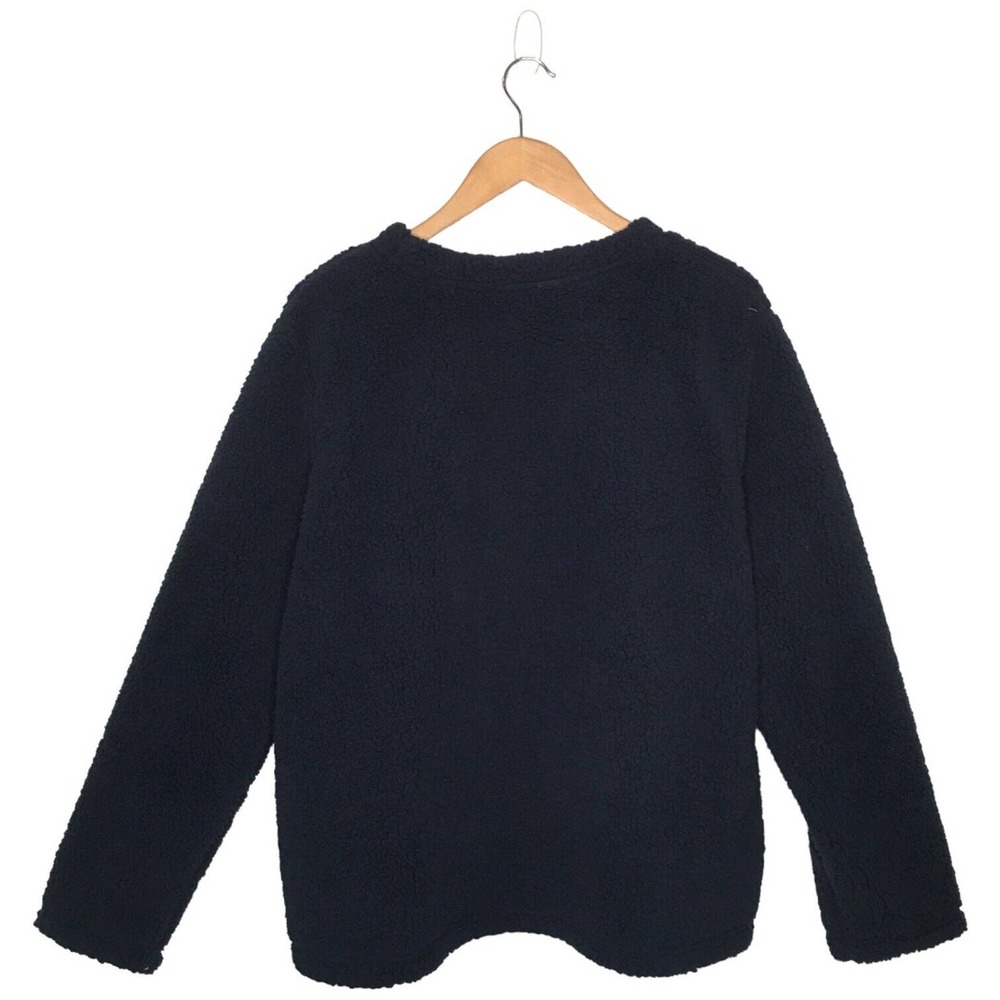 New Disney Mickey Mouse Sherpa Pullover Silver Foil Long Sleeve Girls Blue XL - Picture 4 of 8